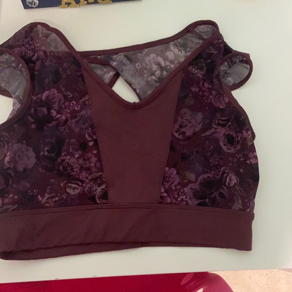 Bloch dance Bra Top with floral print